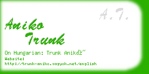 aniko trunk business card